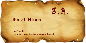 Boszi Minna névjegykártya